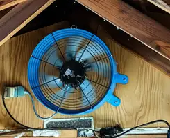 attic fan services with installed attic ventilation fan system in Long Beach, CA